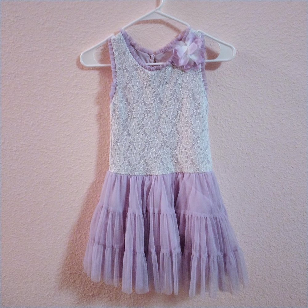 Size 7 Girl's Jona Michelle Lavender Dress